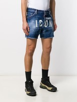 Thumbnail for your product : DSQUARED2 ICON logo denim shorts