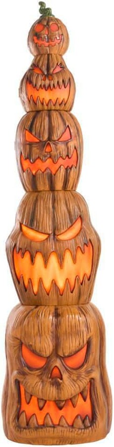 Home Accents Holiday 8.5 ft. Halloween Classics Giant-Sized LED Jack-O-Lanterns Stack