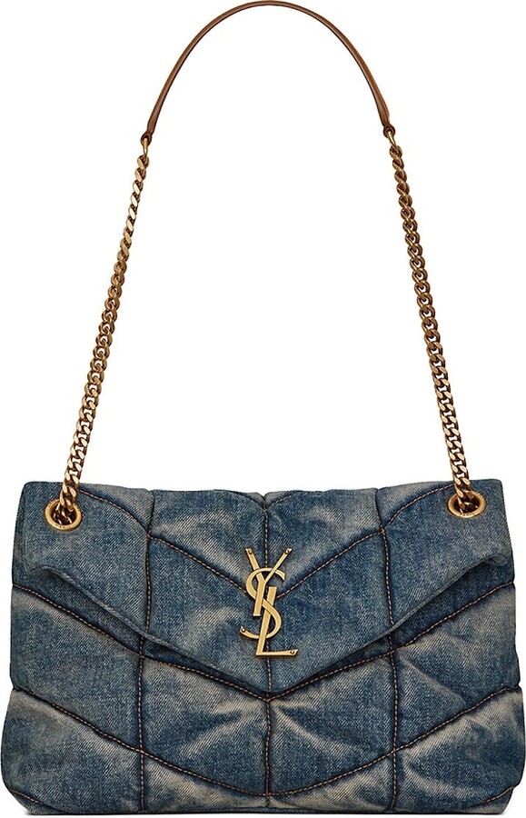 Saint Laurent Small LouLou Quilted Denim Shoulder Bag ShopStyle