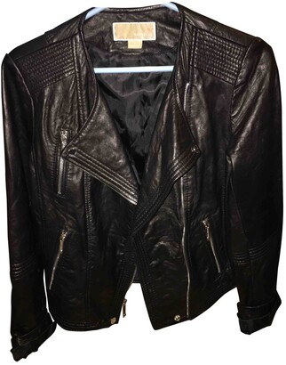 Michael Kors black Leather Jackets