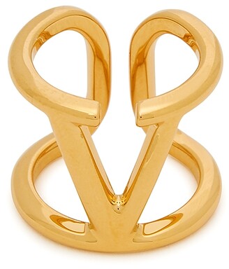 Valentino Garavani VLogo gold-tone ring - ShopStyle