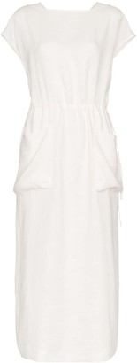 LVIR Drawstring Waist Maxi Dress