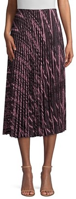 M Missoni Zigzag Lurex Knit Pleated Midi Skirt