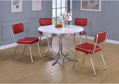 Everly Quinn 5-Piece Round Dining Set