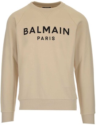 Balmain Logo Print Sweatshirt - ShopStyle
