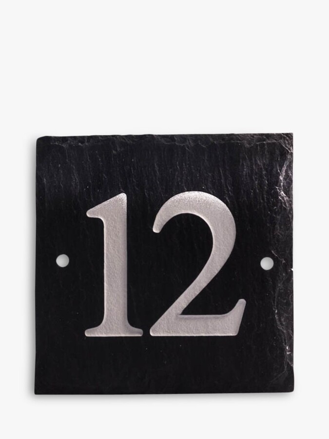 The House Nameplate Company Personalised Rustic Slate House Number, 2