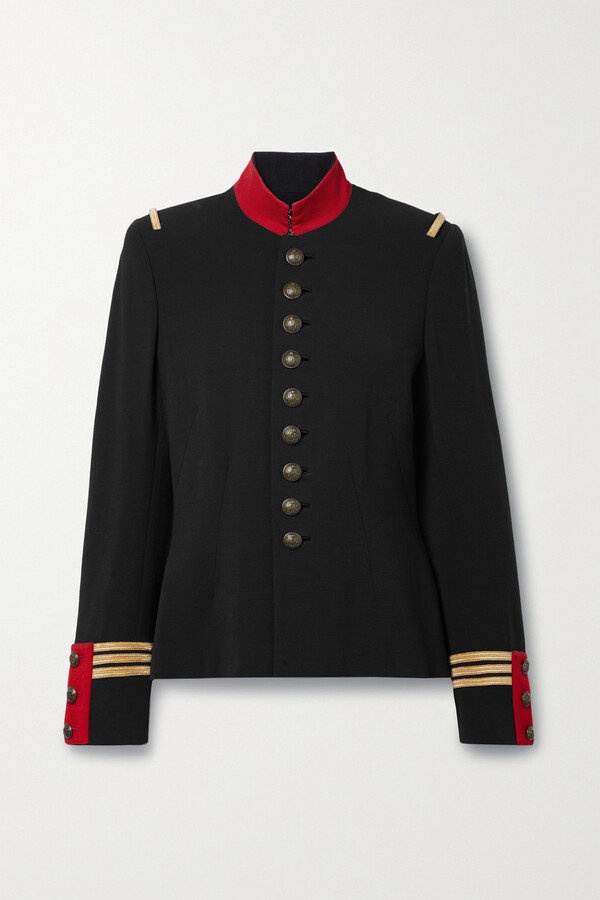 Black Military Jacket Gold Buttons | ShopStyle
