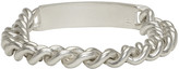 Thumbnail for your product : Maison Margiela Silver Logo ID Bracelet