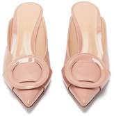Thumbnail for your product : Gianvito Rossi Buckle 55 Kitten-heel Mules - Womens - Nude