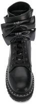 Thumbnail for your product : Liu Jo Bow-Embellished Combat Boots