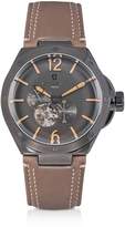 Thumbnail for your product : Lancaster Paris Lancaster Space Shuttle Meccanico Gunmetal Stainless Steel And Natural Nubuck Mens Watch