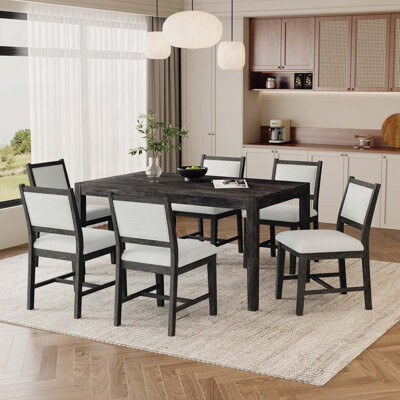Lark Manor 7-Piece Retro Dining Table Set for 6