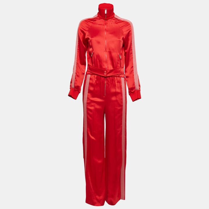 Red Satin Pleated Stripe S - ShopStyle