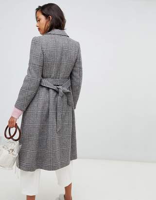 Whistles Penelope belted check coat