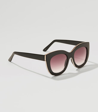 LOFT Metallic Edged Cateye Sunglasses
