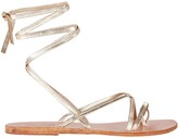 Thumbnail for your product : Ancient Greek Sandals Morfi Metallic Leather Wrap Sandals