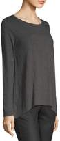 Thumbnail for your product : Eileen Fisher Organic Cotton Ballet Neck Top