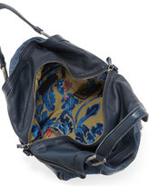 Thumbnail for your product : Liebeskind 17448 Liebeskind Atlas Distressed Denim Satchel Bag, Washed Blue
