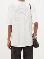 Thumbnail for your product : Marine Serre Pointelle-knit Polo Shirt - White