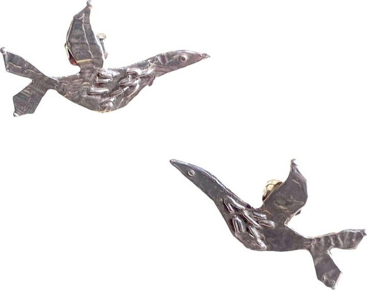 Raxada Silver Birds Earrings