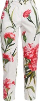 Carnations-Printed Skinny Pants 