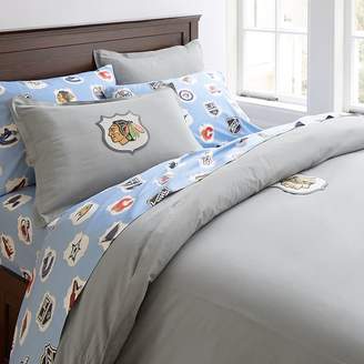 Pottery Barn Teen NHL Patch Duvet Cover, Full/Queen, Gray, Maple Leafs Toronto