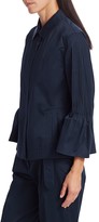 Thumbnail for your product : Akris Punto Pintuck Bell-Sleeve Cropped Jacket