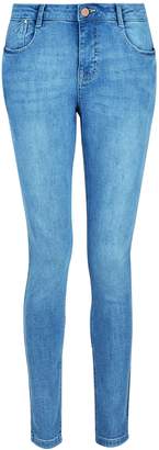 Dorothy Perkins Womens Blue Lightwash 'Harper' Low Rise Stretch Skinny Jeans