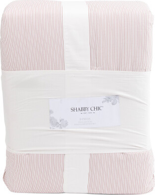 TJMAXX Stripe Ruffle Cotton Comforter Set, Cotton/Polyester