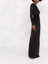 Thumbnail for your product : Elisabetta Franchi Sequined Slit Back Grown