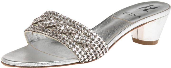 silver mid heel sandals uk