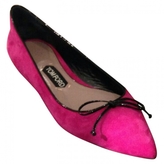 Thumbnail for your product : Tom Ford Pink Suede Flats
