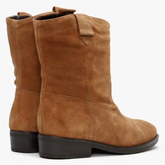 Alba Moda Tan Suede Ankle Boots