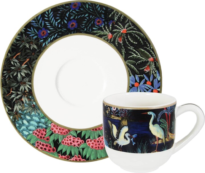 Gien Jardin du Palais Espresso Cup and Saucer