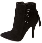 Thumbnail for your product : Charlotte Russe Anne Michelle Lace-Up Back High Heel Booties