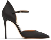 Thumbnail for your product : Gianvito Rossi Point-toe 105 Stiletto Satin Pumps - Black