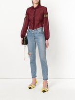 Thumbnail for your product : Romeo Gigli Pre-Owned Embroidered Patches Sheer Shirt