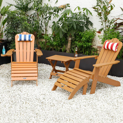 Adirondack Chair With Cup Holder, Outdoor Adirondack Chairs, Patio Accent Chair