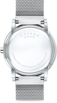 Thumbnail for your product : Movado Museum Classic Stainless Steel Mesh & Diamond Bracelet Watch