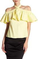 Thumbnail for your product : Rebecca Taylor Halter Neck Ruffle Top