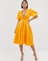 asos yellow prom dress