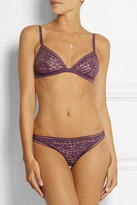 Thumbnail for your product : Eres Decadence Declin Stretch-lace Briefs - Dark purple