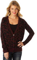 Thumbnail for your product : Alloy Karma Blue Leopard Print With Studs Cardigan