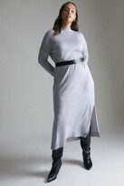 Thumbnail for your product : Karen Millen Curve Cashmere Blend Funnel Neck Belted Dress