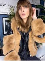 Thumbnail for your product : Black Faux-Fur Aviator Jacket