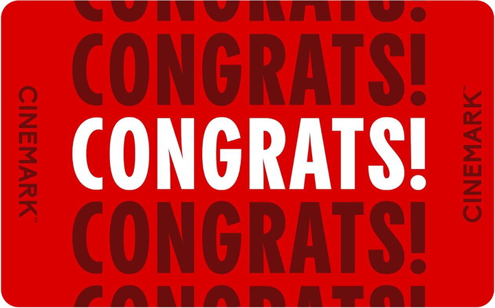 Cinemark $25 Congratulations eGift Card [Email Delivery]