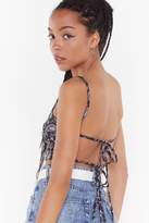 Thumbnail for your product : Nasty Gal Womens Not Tied Up in Your Drama Strappy Crop Top - black - 14