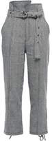 Thumbnail for your product : Marissa Webb Belted Prince Of Wales Checked Linen And Cotton-blend Straight-leg Pants