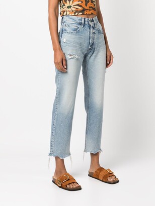 Moussy Vintage Lomita straight-leg cropped jeans