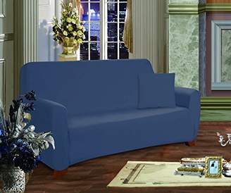 Elegant Comfort Furniture Jersey STRETCH SLIPCOVER, Sofa Navy Blue